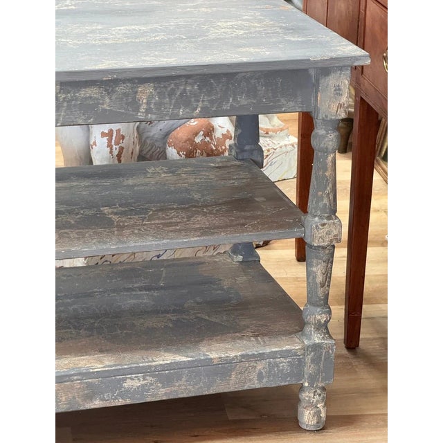 Wood French Vintage Draper’s Table, Provence, C. 1930 For Sale - Image 7 of 8