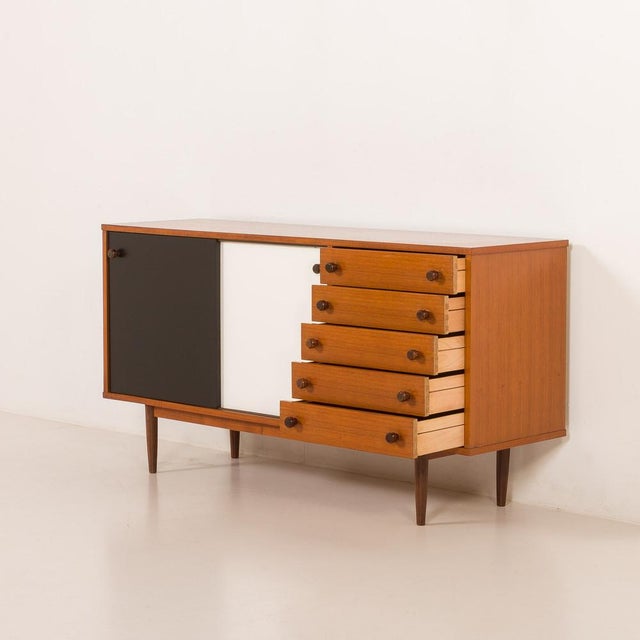 1970s Vintage Teak Sideboard in the style of Charlotte Perriand, 1970s For Sale - Image 5 of 18