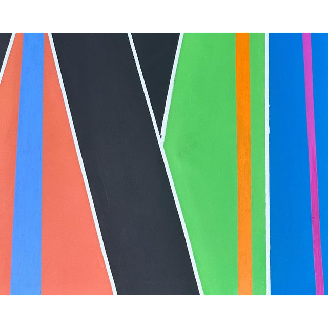 Postmodern 1960s Abstract Acrylic on Canvas Painting by Halim Scott For Sale - Image 3 of 8