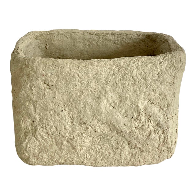 Handcrafted Paper Mache Oblong Bowl For Sale