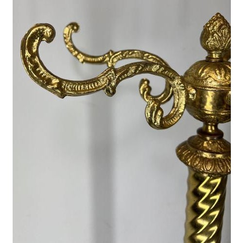 Vintage French Brass and Onyx Coat Stand For Sale - Image 4 of 17