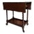 Antique English Tea Trolley Drinks Cart Barley Twist Dumbwaiter Drop Leaf Table For Sale