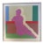 French Artist Patrice Bertin Female Composition Oil on Canvas Custom Wood Floating Frame Signed For Sale