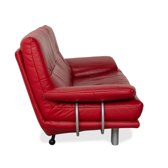 BMP 418 Two-Seater Sofa in Red Leather from Rolf Benz For Sale - Image 11 of 14