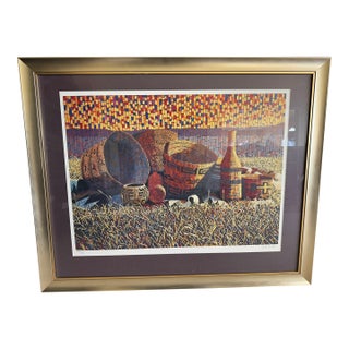 Jack Gunther Baskets Framed, Signed, Numbered Print For Sale