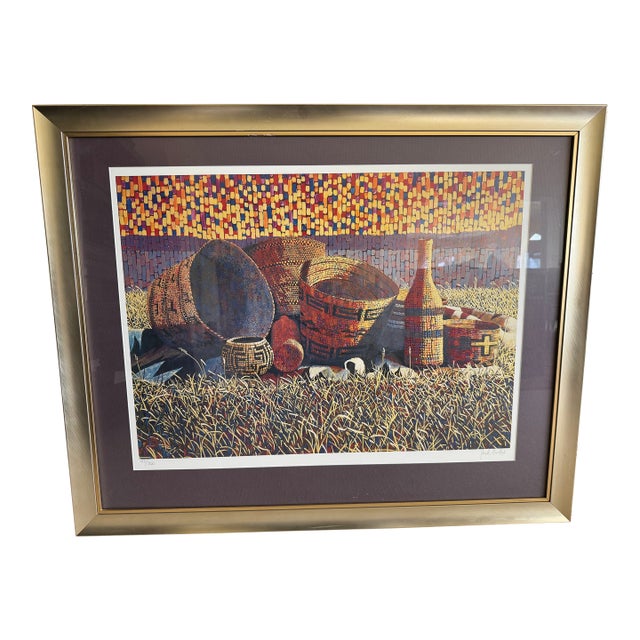 Jack Gunther Baskets Framed, Signed, Numbered Print For Sale