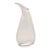 Vintage Mid Century Modern Pale Amethyst Hand Blown Art Glass Vase With Sculptural Curved Neck For Sale