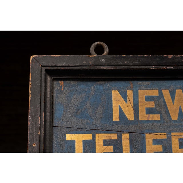 Industrial 1910s–1920s New York Telephone Company Double-Sided Smaltz Agency Sign For Sale - Image 3 of 12