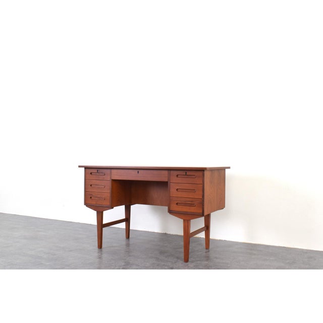 Mid-Century Danish Teak Executive Desk, 1960s For Sale - Image 10 of 18