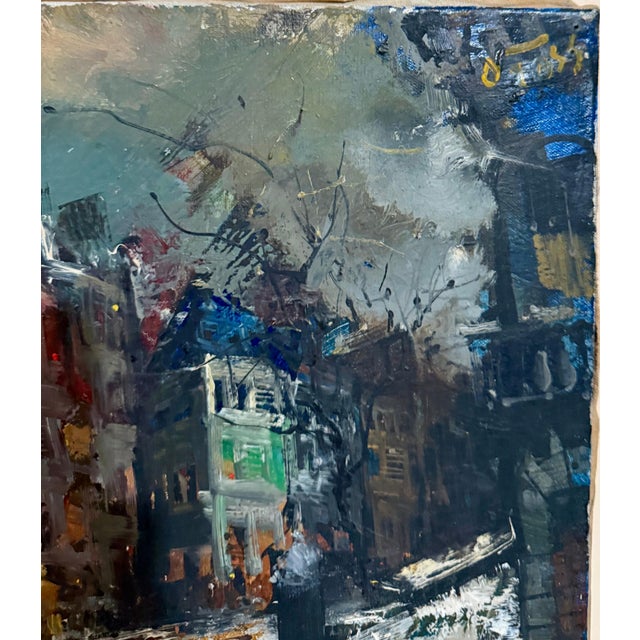 Oliver Foss, Expressionist Oil Painting Paris Scene View Architectural Visionism Olivier Foss For Sale - Image 4 of 13