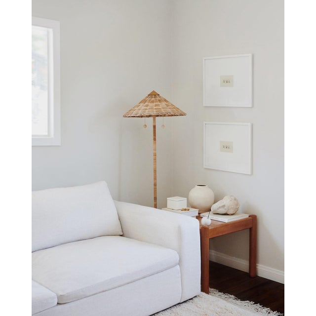 Mid-Century Modern 1935 Paavo Tynell Model 9602 Brass and Rattan Floor Lamp With Canvas Shade For Sale - Image 15 of 16