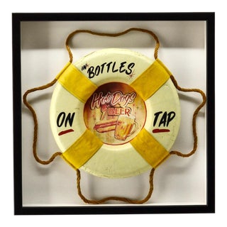 1980s Framed Advertising Life Ring Preserver For Sale