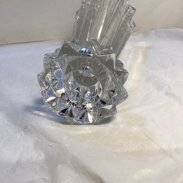 Early 20th Century Heavy Rosenthal Crystal Vase/Candleholder For Sale In Las Vegas - Image 6 of 12
