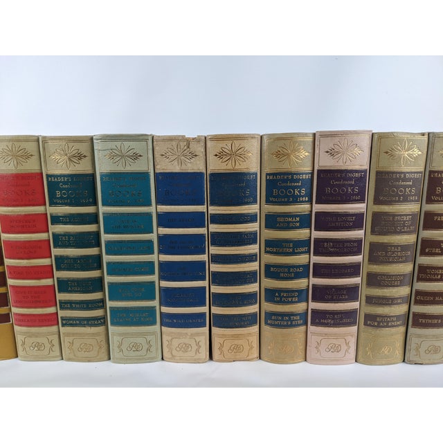 1950s–1960s Reader’s Digest Cream, Pastel & Gold Gilt Decorative Books - Set of 15 For Sale - Image 16 of 18