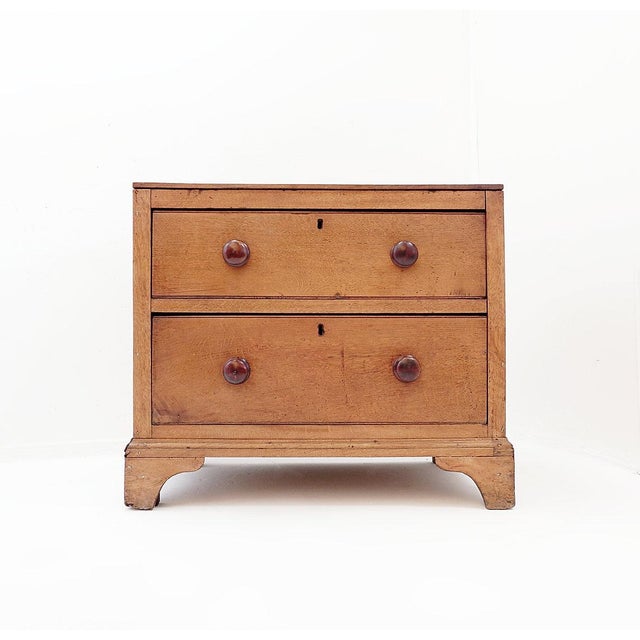 Rustic Vintage Rustic Chest of Drawers with Two Drawers and Carved Legs, 1930s For Sale - Image 3 of 17
