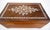 Late 20th Century Large Solid Teak Inlaid Jewlery Box w/ Geometric & Floral Motifs For Sale - Image 12 of 12
