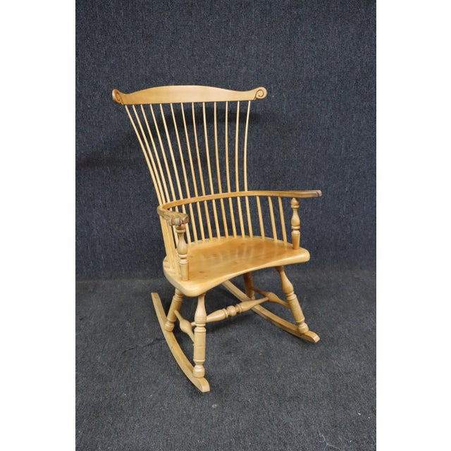 Stickley Maple Windsor Rocker For Sale - Image 11 of 11