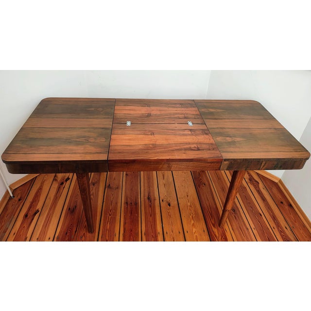 Czechoslovakian Extendable Dining Table by Jindřich Halabala for Up Závody, 1950s For Sale - Image 9 of 18