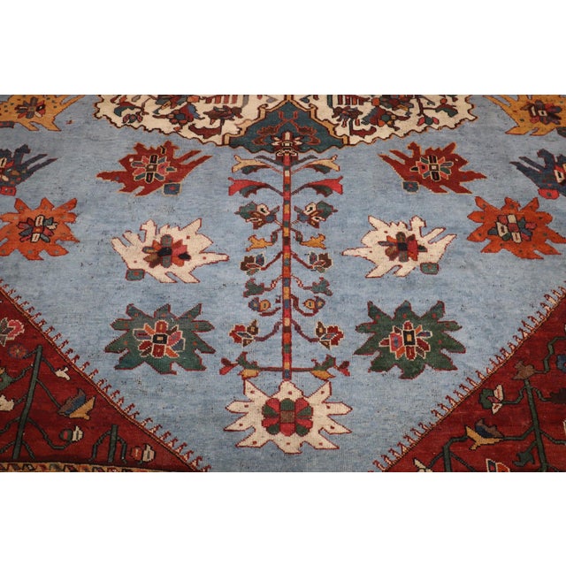 Dramatic Floral Persian Bakhtiari Rug no. j3160 For Sale - Image 9 of 12