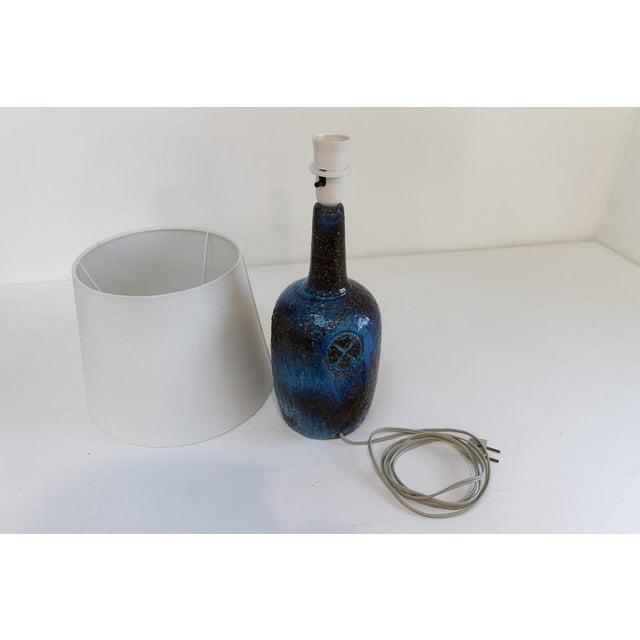 Ceramic Brutalist Danish Handmade Stoneware Table Lamp by Sejer, 1970s For Sale - Image 7 of 18