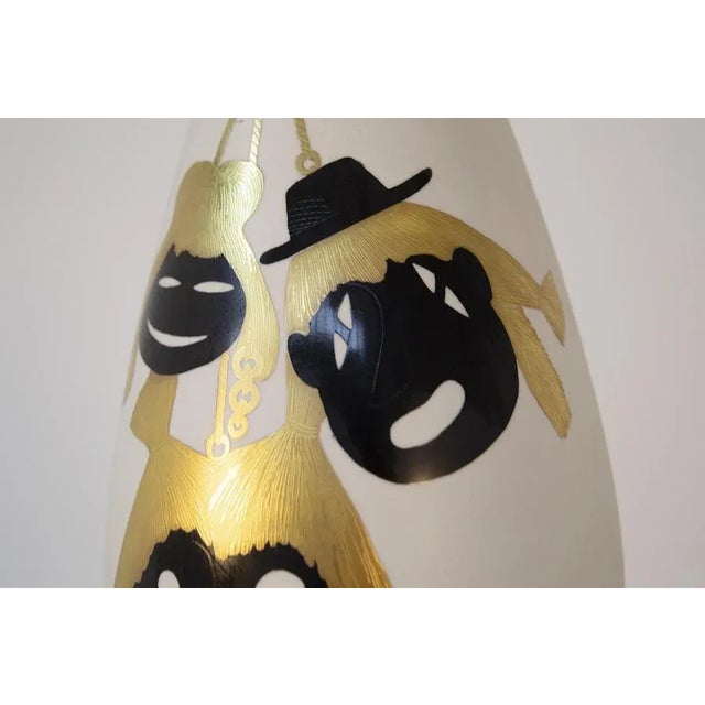 Vase in Pure Gold and Porcelain by Arrigo Finzi, 1950s For Sale - Image 3 of 10