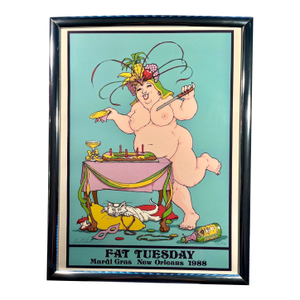 1988 Fat Tuesday by Mel Wiken Signed Limited Edition 402/500 Mardi Gras Poster