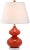 Glass 24 Inch H Double Gourd Glass Table Lamp in Blood Orange - a Pair For Sale - Image 7 of 8
