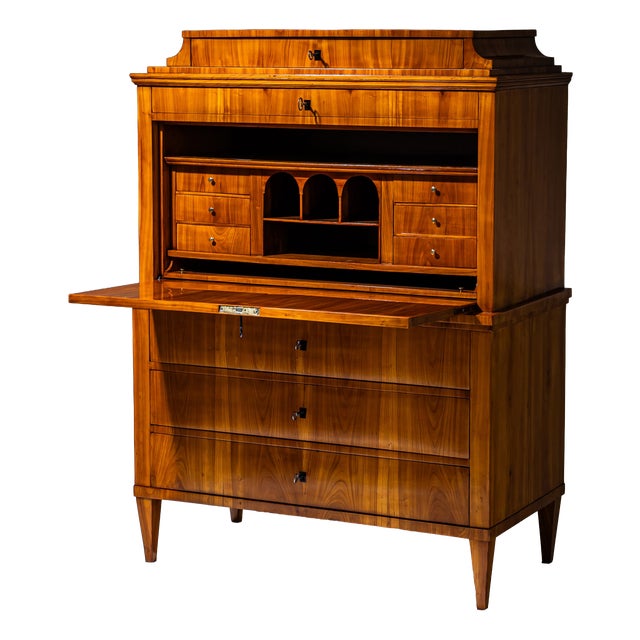 Biedermeier Secretaire Desk in Cherrywood, Germany, 1820 For Sale