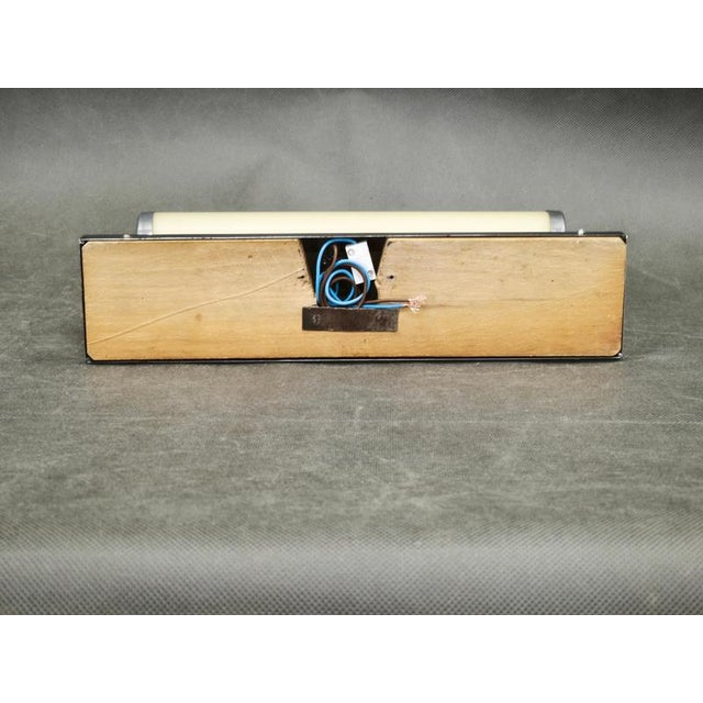 1930s Vintage Bauhaus Chrome Wall Light with Cream Opaline Glass, Czechoslovakia, 1930s For Sale - Image 5 of 11