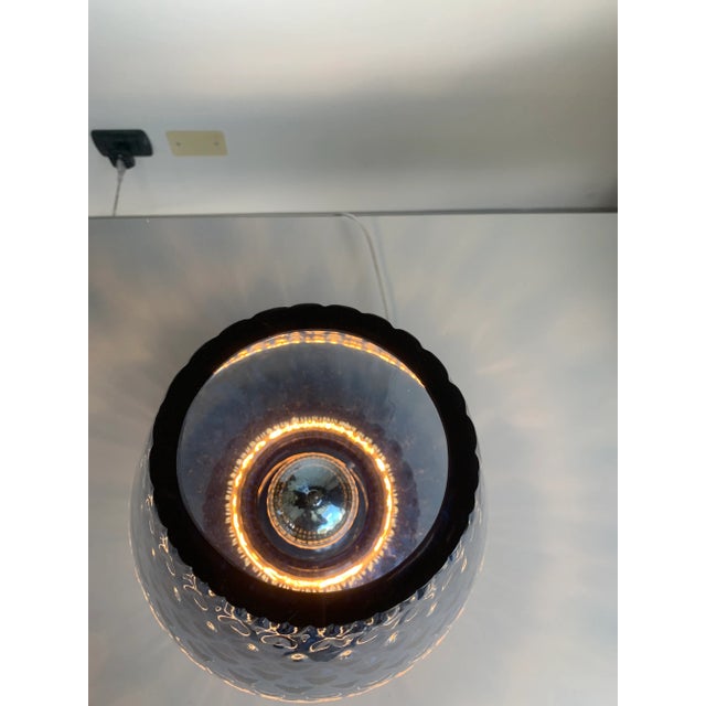 Blue Murano Style Glass With "Ballotton" Lamp For Sale - Image 4 of 9