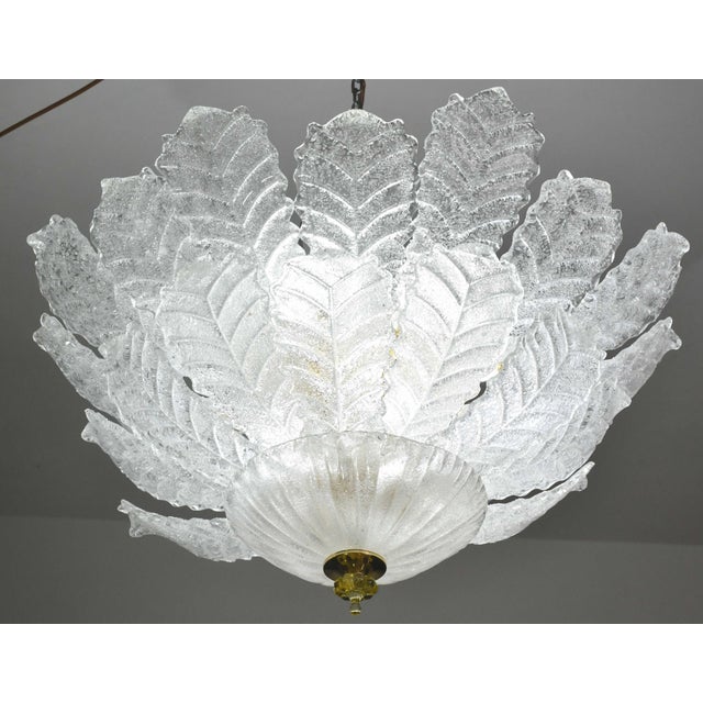 Florence, Large Size Murano Clear Trasparent Vintage Glass Ceiling Light For Sale - Image 4 of 17