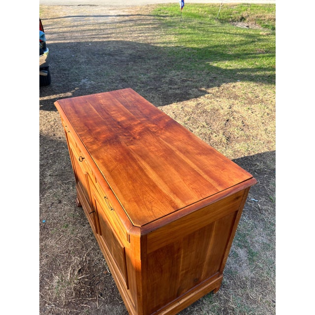 19th Century French Louis Philippe Solid Walnut Sideboard / Buffet For Sale - Image 4 of 12