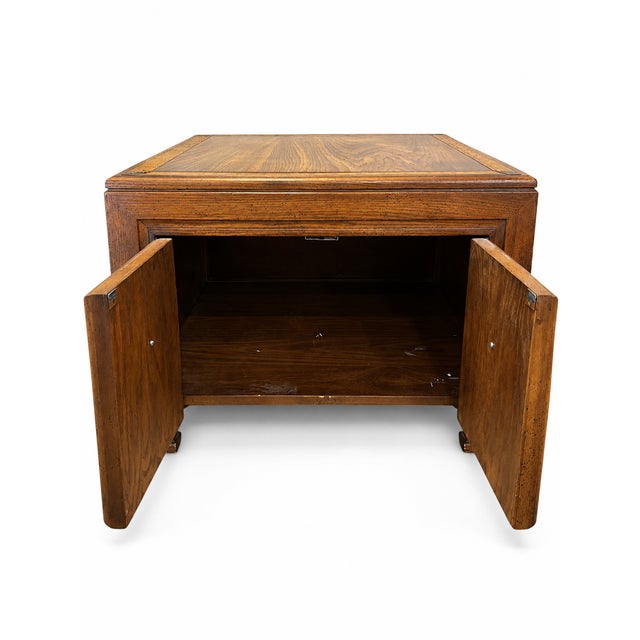 Vintage Mediterranean Revival Carved Wood Cabinet End Table For Sale In Las Vegas - Image 6 of 8