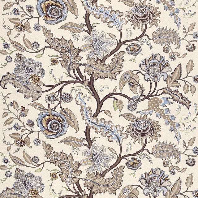 This traditional tree of life design derives from an antique French indienne print, reinterpreted to suit today's rooms....