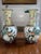 Pair of Large 23” Chinese Jingdezhen Famille Rose Porcelain Peacock Vases on Wood Stands For Sale - Image 4 of 14