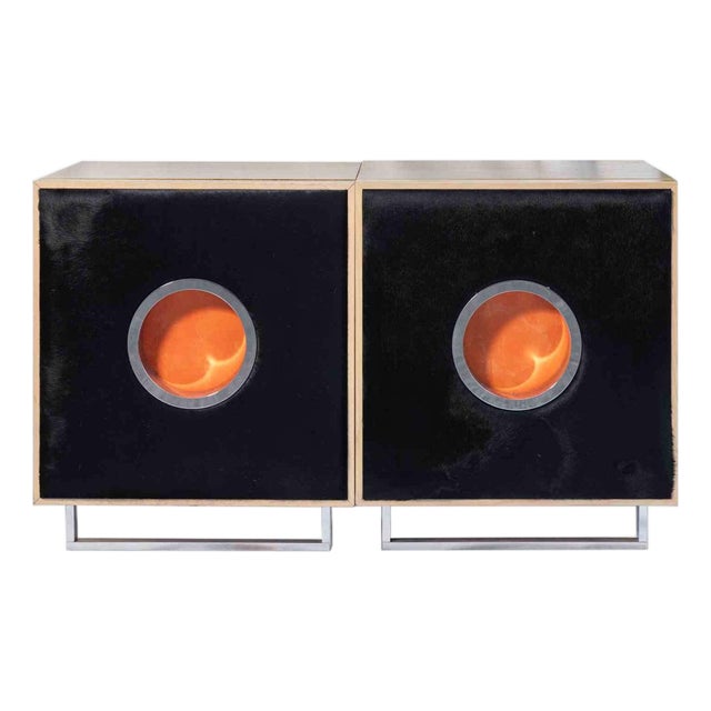 Chests of Drawers in Pony Skin by Roberto Cavalli, 2000s, Set of 2 For Sale