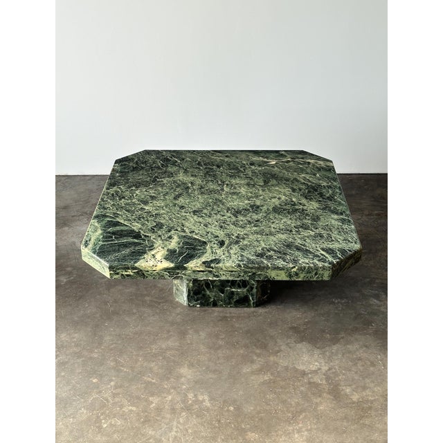 Verde Alpi Marble Coffee Table, Italy, 1970s For Sale - Image 16 of 18