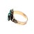 Victorian Antique Victorian 9k Rose Gold Turquoise & Pearl Ring, Size 8 For Sale - Image 3 of 4