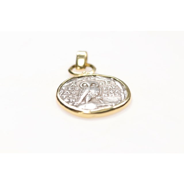 Silver A New Style Tetradrachm Pendant W/18k Trim For Sale - Image 8 of 13