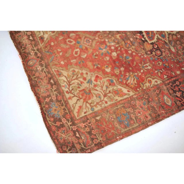 1930s Persian Ferahan Sarouk Lamb Wool Rug, 3.6 x 4.11 For Sale - Image 9 of 11