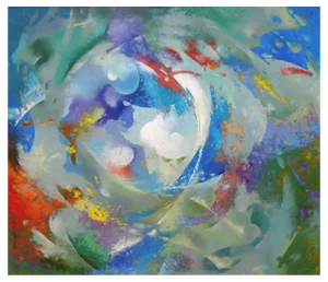 Nugzar Kakhiani, Composition 7777, 2018, Oil on Canvas