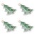 Kenneth Ludwig Chicago Holiday Tree Ceramic Trinket Dish (Set of 4) For Sale - Image 4 of 4