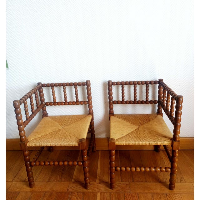 Vintage Dutch Bobbin Chairs, 1920s, Set of 2 For Sale - Image 10 of 11