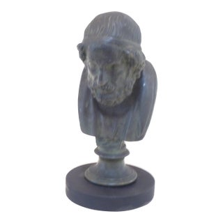 Antique Bronze Bust of Homer For Sale