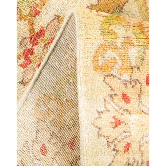 Vintage Traditional Hand Knotted Wool Area Rug, Ivory - 6'0" X 8'9" For Sale In New York - Image 6 of 9