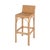 Coastal Serienna 30 in. Seat Height Rectangular Rattan Low Back Bar Stool, Natural Rattan For Sale - Image 3 of 11