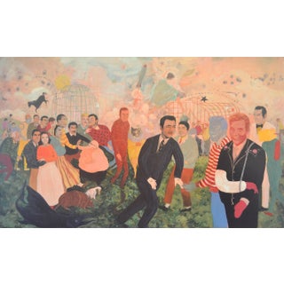 "Untitled" by Jeffrey Vincent, Acrylic and Collage on Canvas For Sale