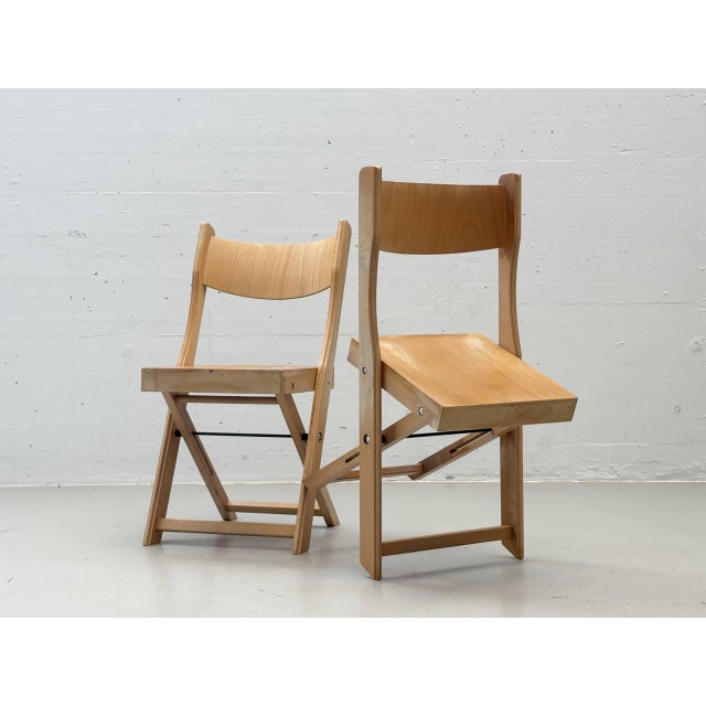Folding Chairs in Beech Wood, Switzerland, 1990s For Sale - Image 9 of 18