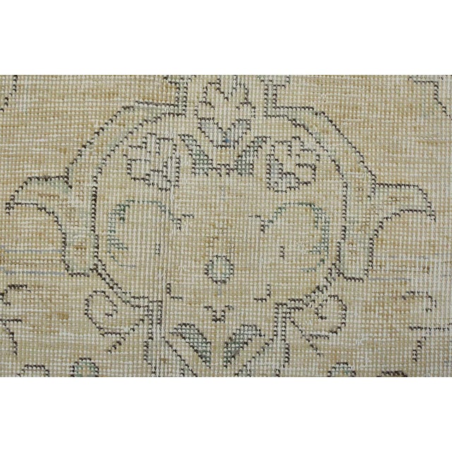 1980s Tabriz Rug 9’11” X 12’9” Beige Wool Vintage Distressed Hand-Knotted Carpet For Sale - Image 5 of 15