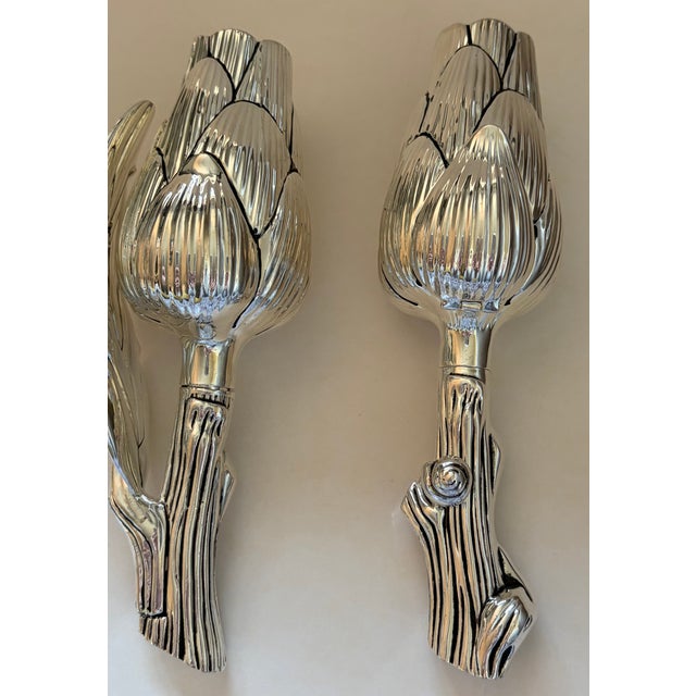 Late 20th Century Missiaglia Style Silver Artichoke Salt and Pepper For Sale - Image 4 of 14